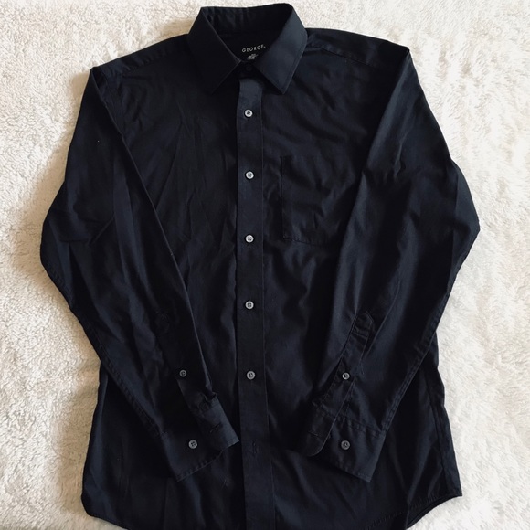 Black dress shirt mens in great condition - Picture 1 of 2